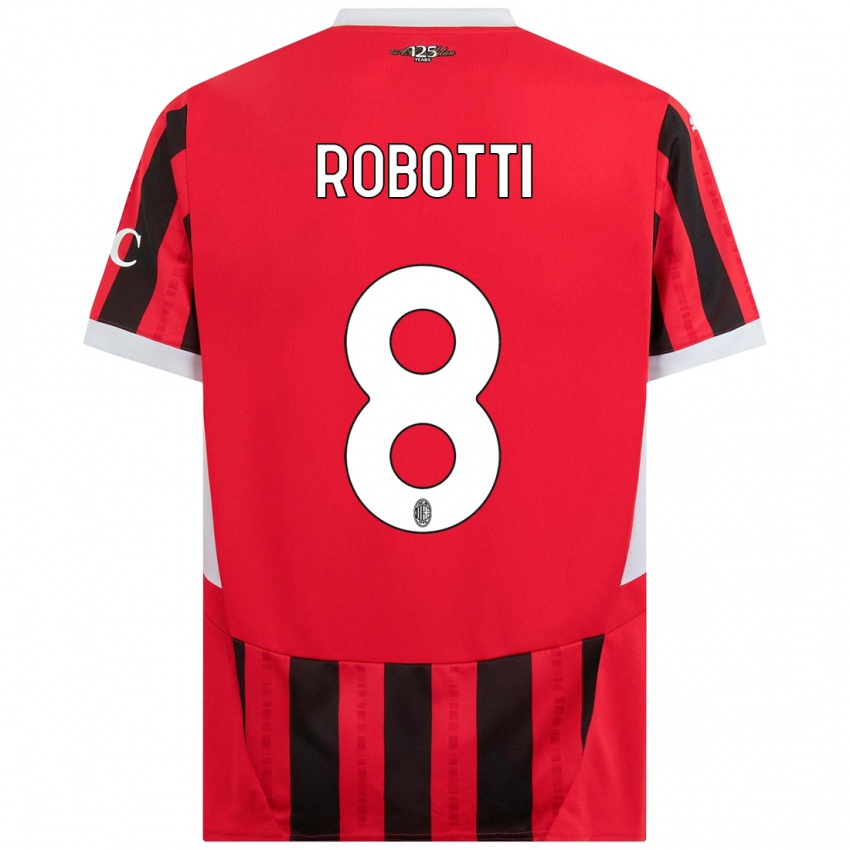 Heren Giovanni Robotti #8 Rood Zwart Thuisshirt Thuistenue 2024/25 T-Shirt