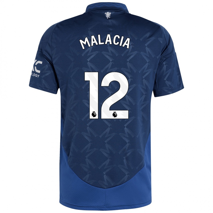 Heren Tyrell Malacia #12 Indigo Uitshirt Uittenue 2024/25 T-Shirt