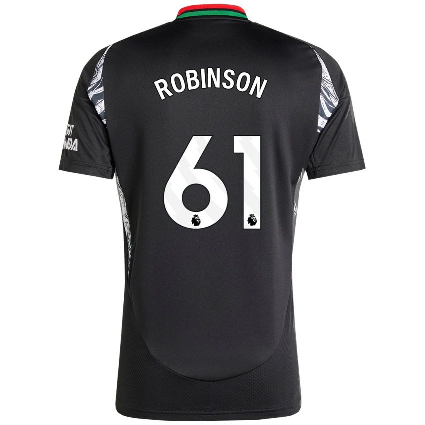 Heren Josh Robinson #61 Zwart Uitshirt Uittenue 2024/25 T-Shirt