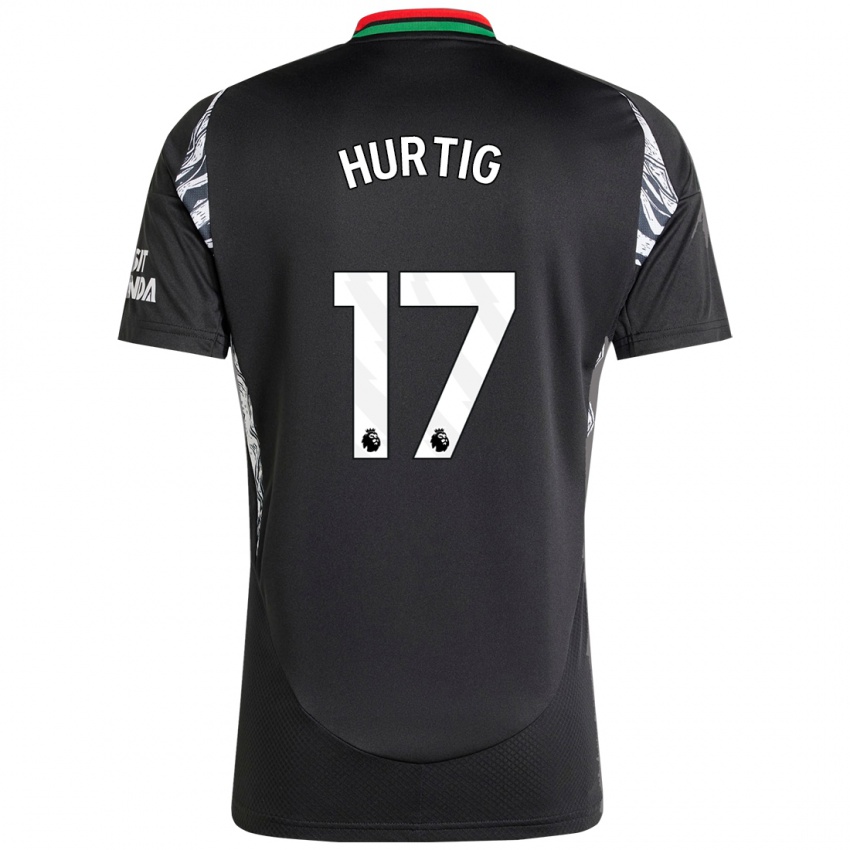 Heren Lina Hurtig #17 Zwart Uitshirt Uittenue 2024/25 T-Shirt