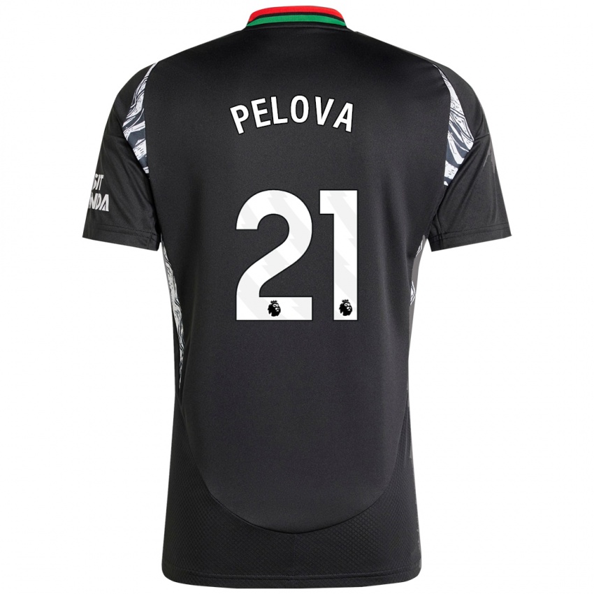 Heren Victoria Pelova #21 Zwart Uitshirt Uittenue 2024/25 T-Shirt