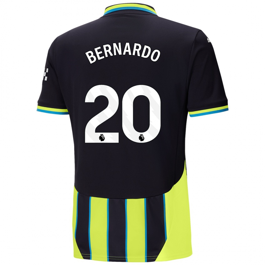 Heren Bernardo Silva #20 Blauw Geel Uitshirt Uittenue 2024/25 T-Shirt