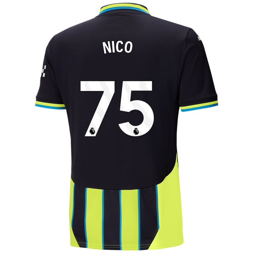 Heren Nico O'reilly #75 Blauw Geel Uitshirt Uittenue 2024/25 T-Shirt