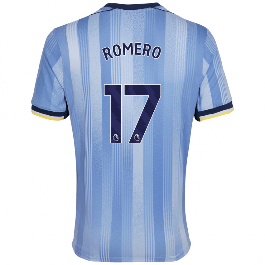 Heren Cristian Romero #17 Lichtblauw Uitshirt Uittenue 2024/25 T-Shirt