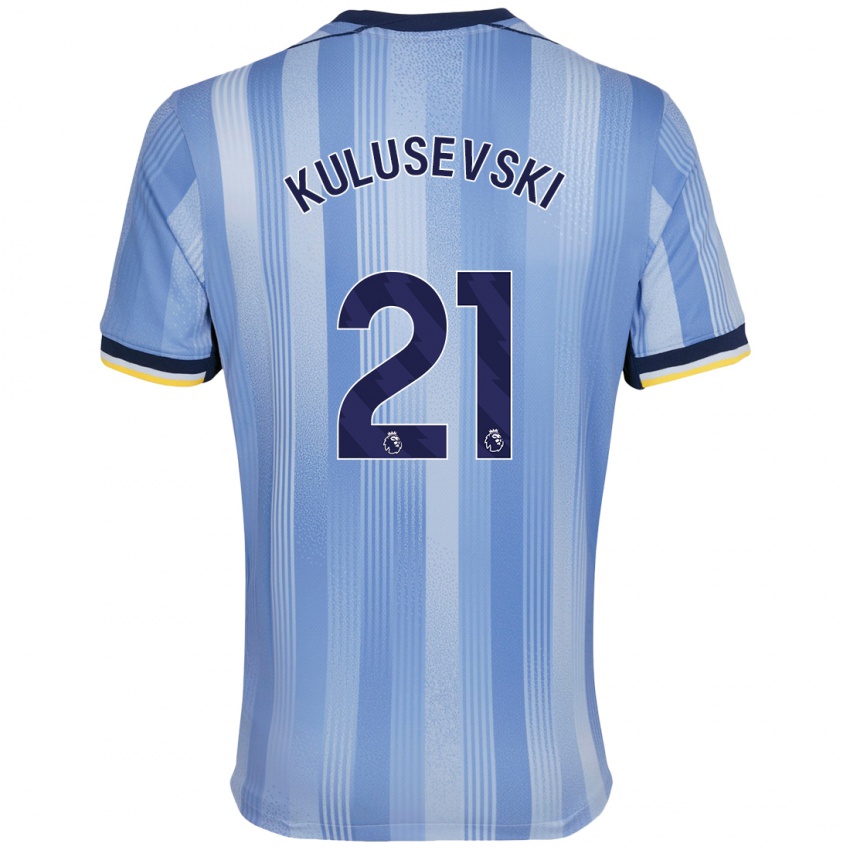 Heren Dejan Kulusevski #21 Lichtblauw Uitshirt Uittenue 2024/25 T-Shirt