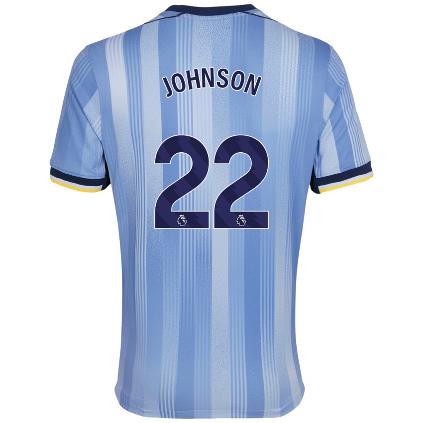 Heren Brennan Johnson #22 Lichtblauw Uitshirt Uittenue 2024/25 T-Shirt