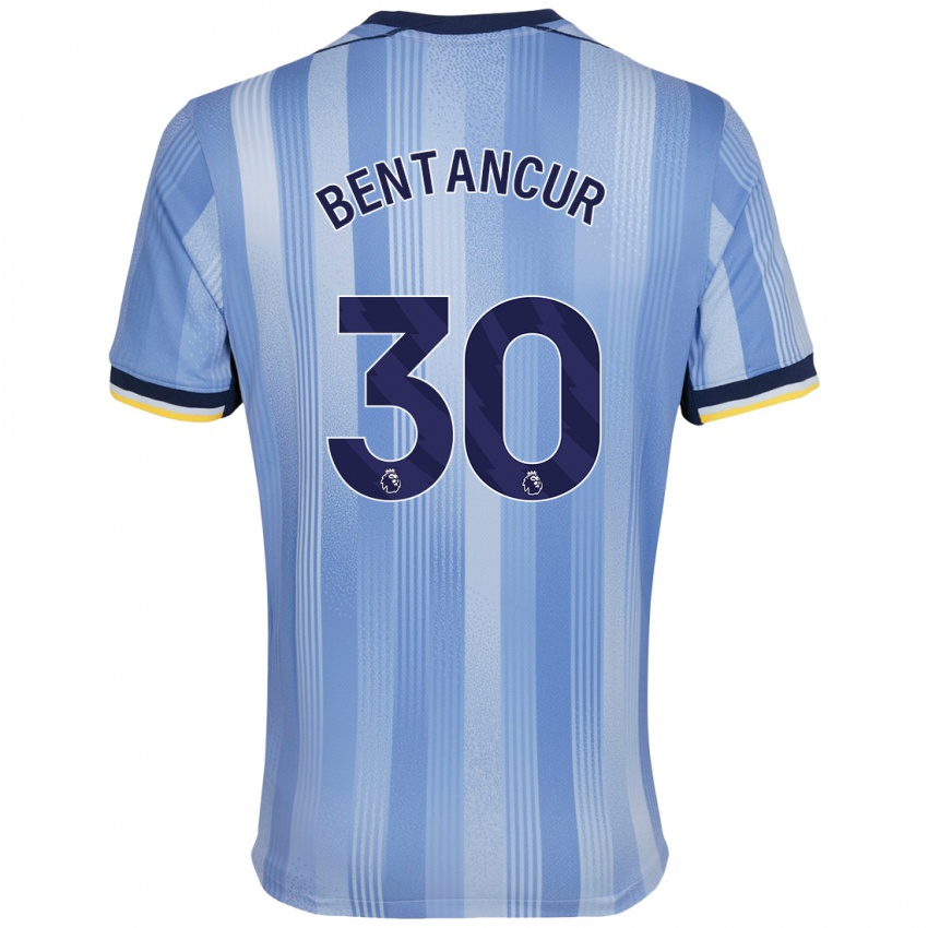 Heren Rodrigo Bentancur #30 Lichtblauw Uitshirt Uittenue 2024/25 T-Shirt