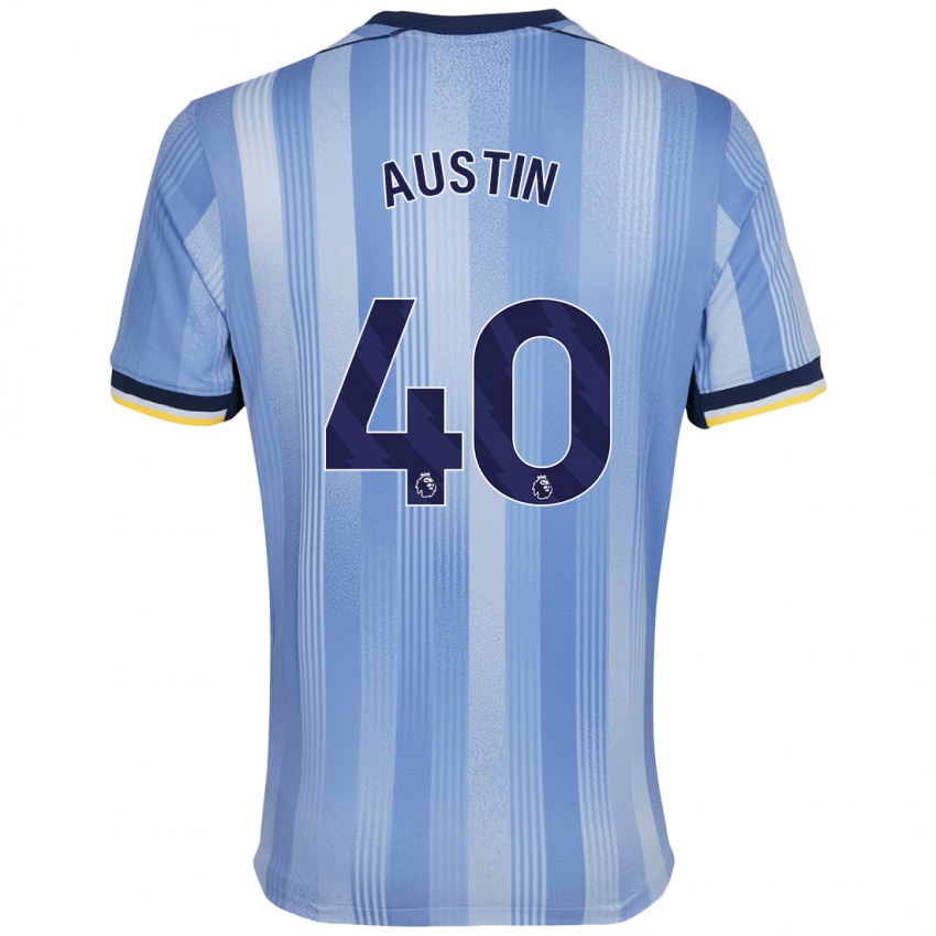 Heren Brandon Austin #40 Lichtblauw Uitshirt Uittenue 2024/25 T-Shirt