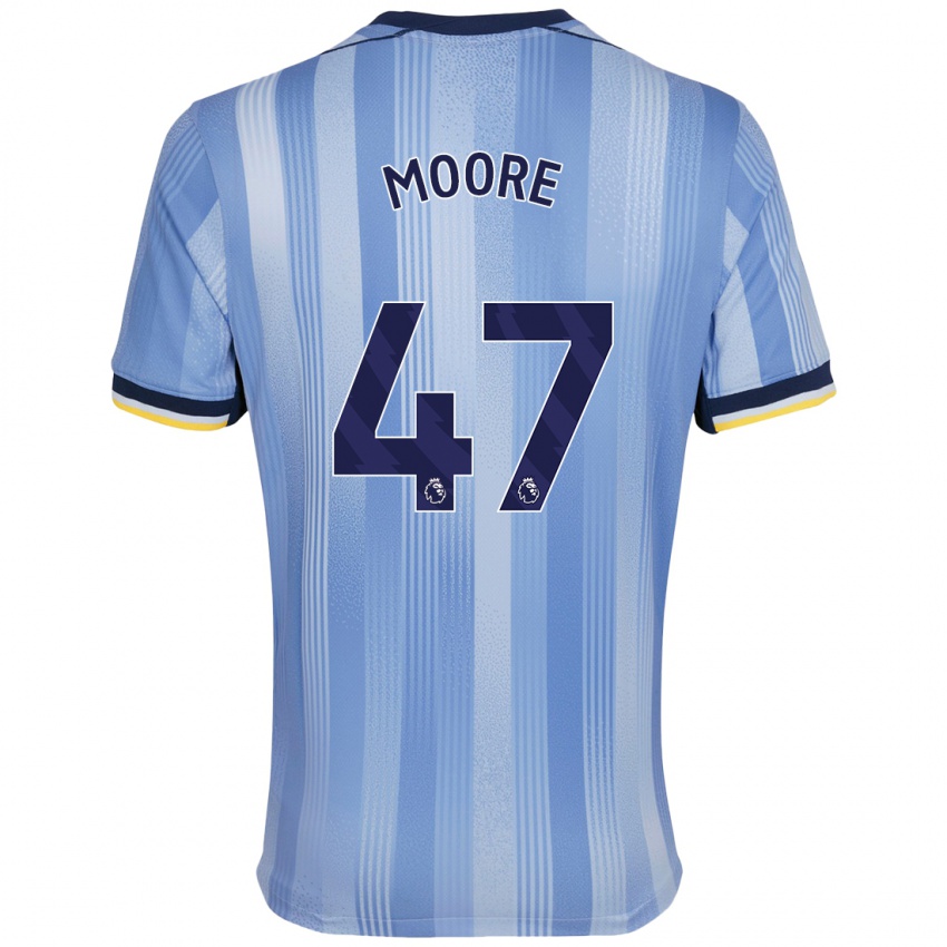 Heren Mikey Moore #47 Lichtblauw Uitshirt Uittenue 2024/25 T-Shirt