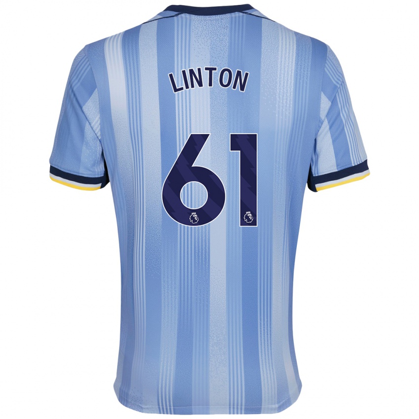 Heren Jahziah Linton #61 Lichtblauw Uitshirt Uittenue 2024/25 T-Shirt