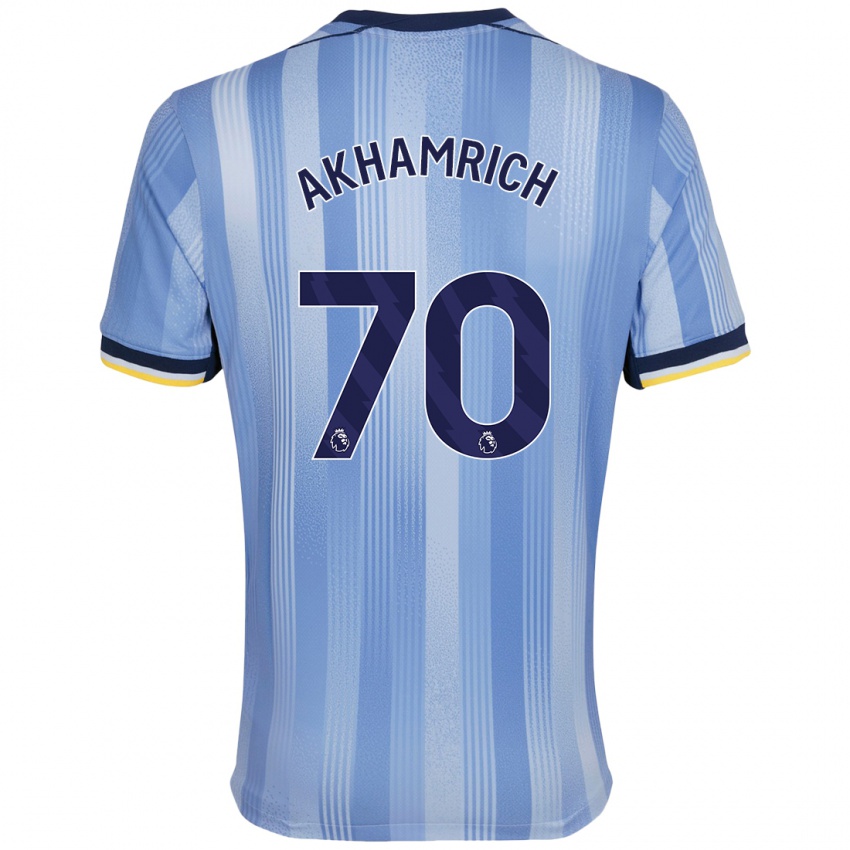 Heren Yusuf Akhamrich #70 Lichtblauw Uitshirt Uittenue 2024/25 T-Shirt