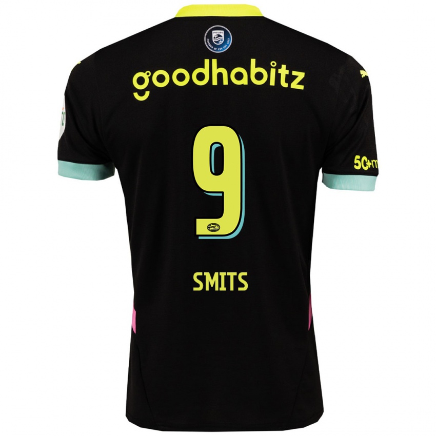 Heren Joelle Smits #9 Zwart Geel Uitshirt Uittenue 2024/25 T-Shirt