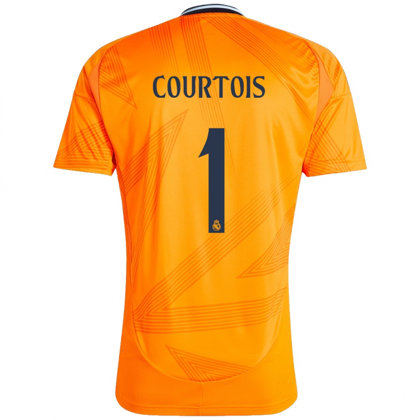 Heren Thibaut Courtois #1 Oranje Uitshirt Uittenue 2024/25 T-Shirt