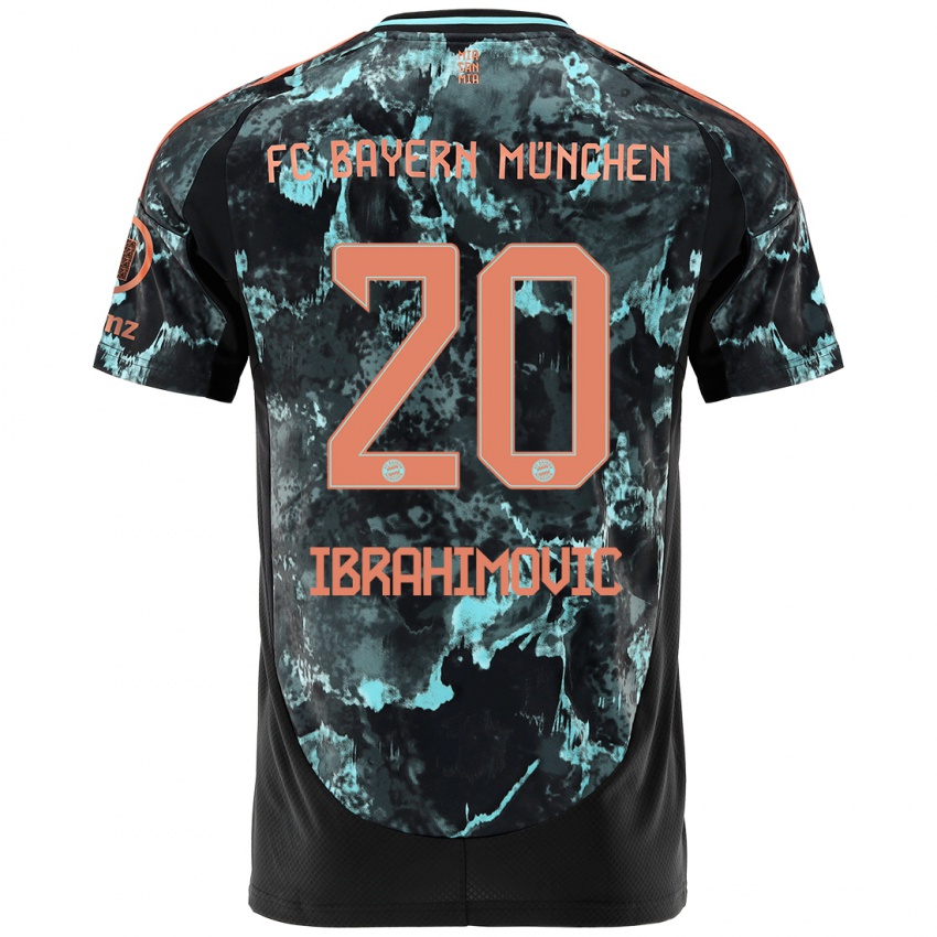 Heren Arijon Ibrahimovic #20 Zwart Uitshirt Uittenue 2024/25 T-Shirt