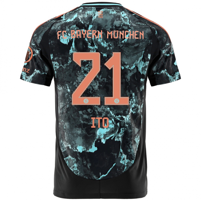 Heren Hiroki Ito #21 Zwart Uitshirt Uittenue 2024/25 T-Shirt