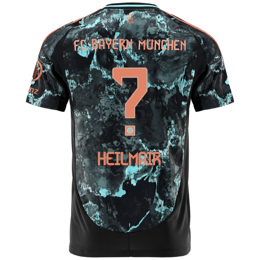 Heren Hannes Heilmair #0 Zwart Uitshirt Uittenue 2024/25 T-Shirt