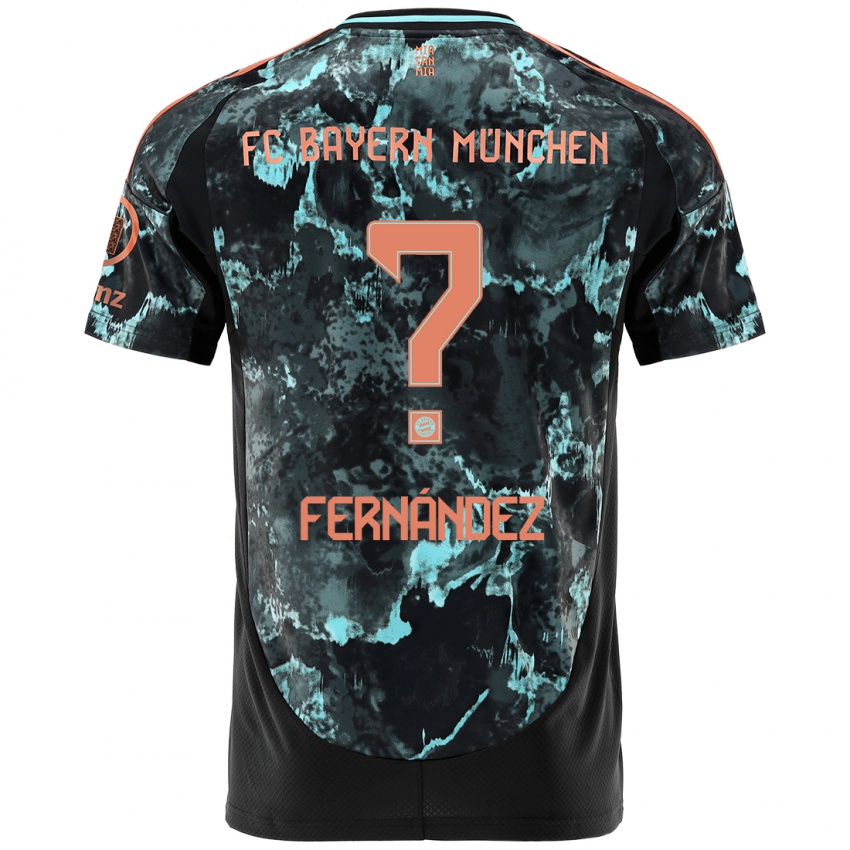 Heren Javier Fernández #0 Zwart Uitshirt Uittenue 2024/25 T-Shirt