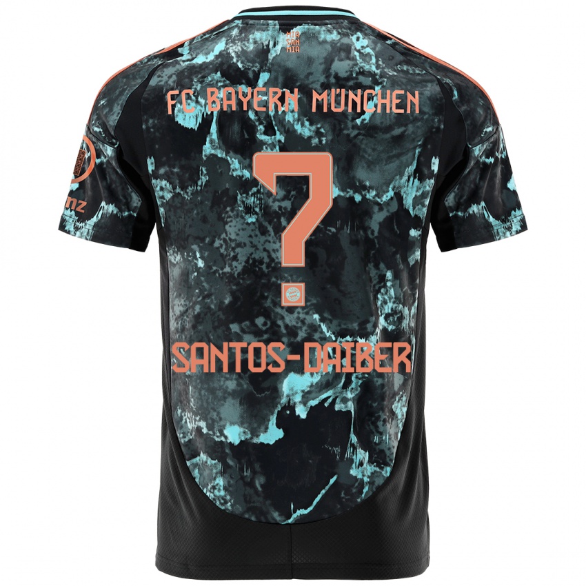 Heren David Santos-Daiber #0 Zwart Uitshirt Uittenue 2024/25 T-Shirt