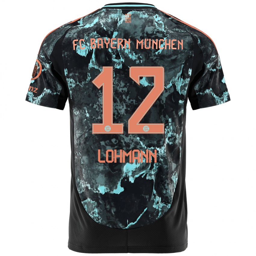 Heren Sydney Lohmann #12 Zwart Uitshirt Uittenue 2024/25 T-Shirt