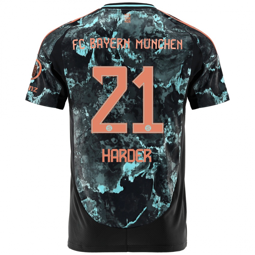 Heren Pernille Harder #21 Zwart Uitshirt Uittenue 2024/25 T-Shirt