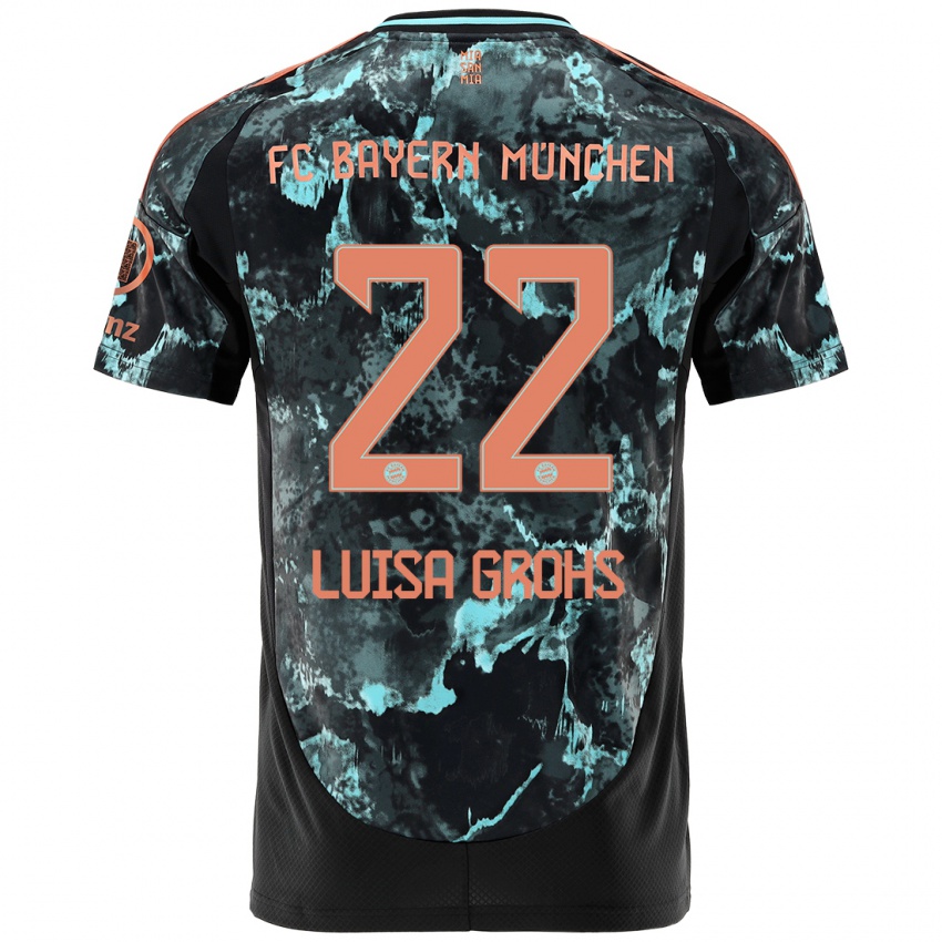 Heren Maria Luisa Grohs #22 Zwart Uitshirt Uittenue 2024/25 T-Shirt