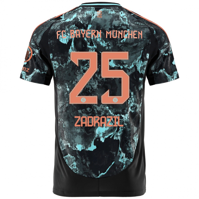 Heren Sarah Zadrazil #25 Zwart Uitshirt Uittenue 2024/25 T-Shirt