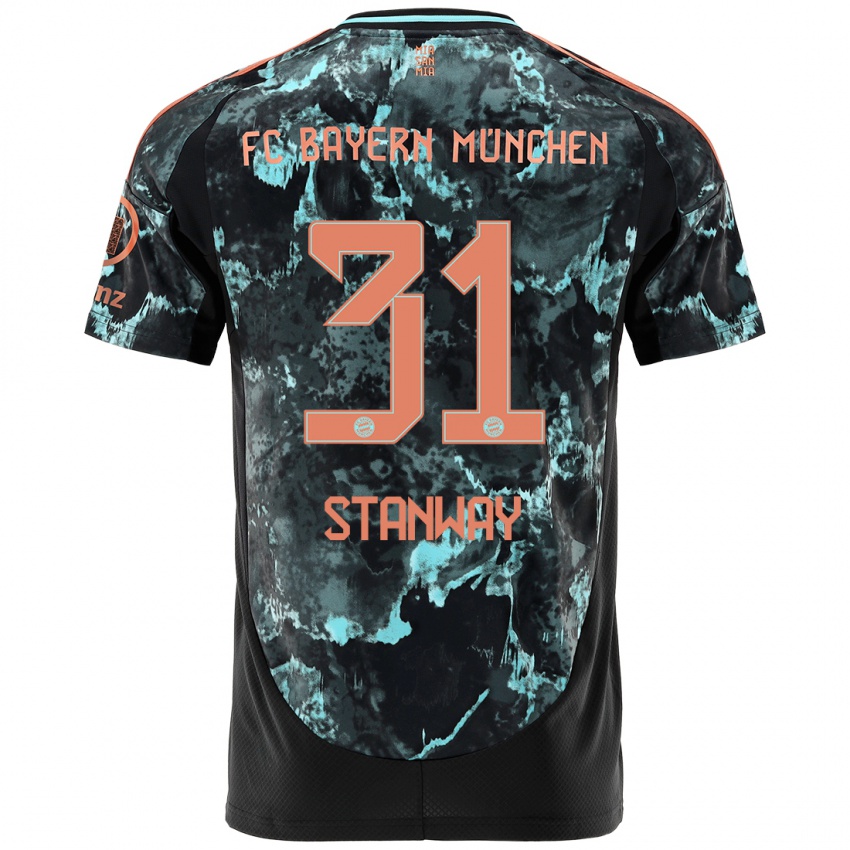 Heren Georgia Stanway #31 Zwart Uitshirt Uittenue 2024/25 T-Shirt