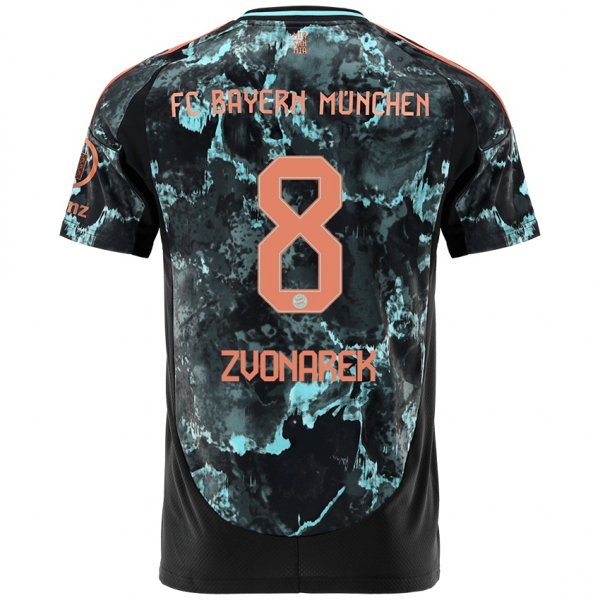 Heren Lovro Zvonarek #8 Zwart Uitshirt Uittenue 2024/25 T-Shirt