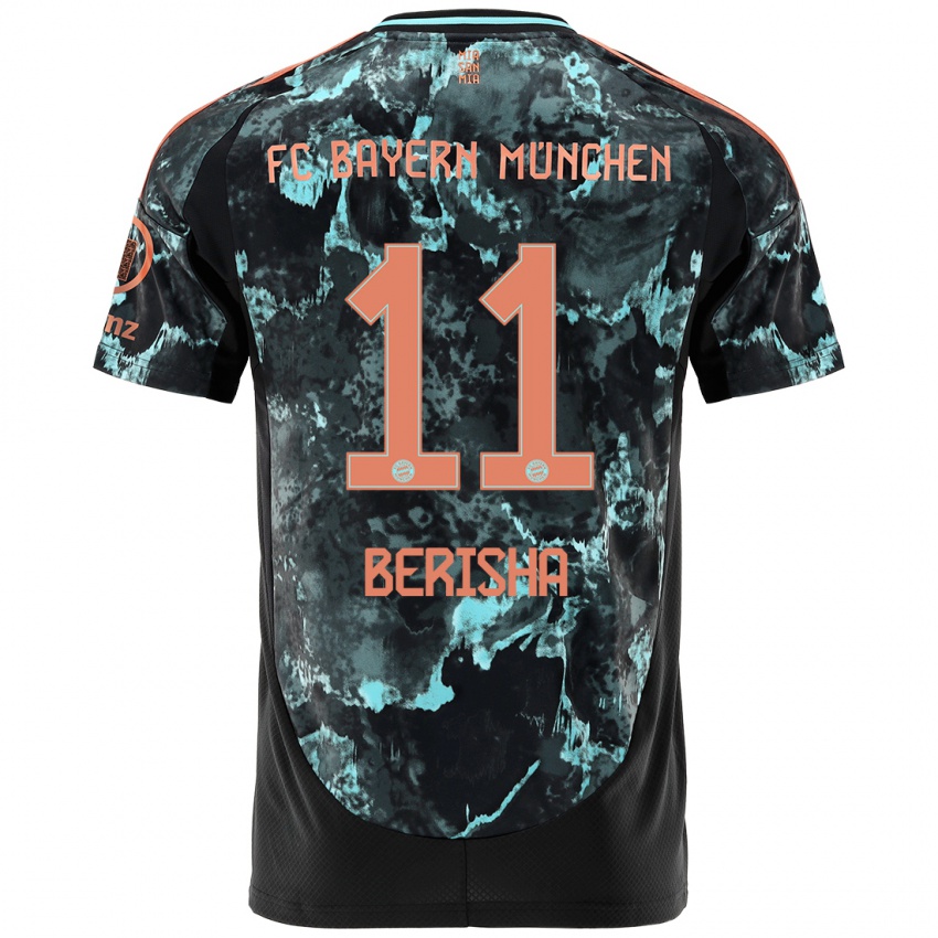 Heren Dion Berisha #11 Zwart Uitshirt Uittenue 2024/25 T-Shirt