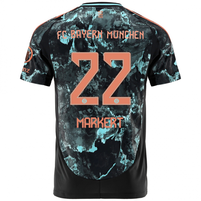 Heren Leon Markert #22 Zwart Uitshirt Uittenue 2024/25 T-Shirt