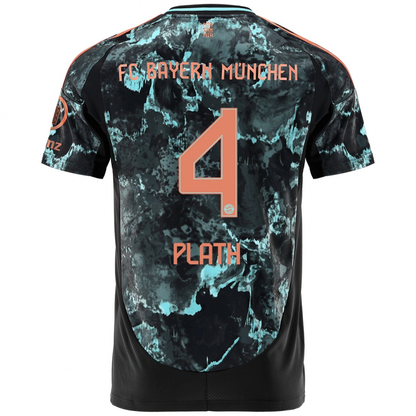 Heren Max Plath #4 Zwart Uitshirt Uittenue 2024/25 T-Shirt