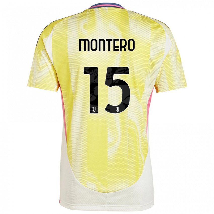 Heren Alfonso Montero #15 Zonnig Geel Uitshirt Uittenue 2024/25 T-Shirt