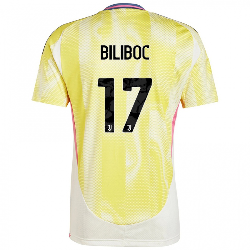 Heren Lorenzo Biliboc #17 Zonnig Geel Uitshirt Uittenue 2024/25 T-Shirt