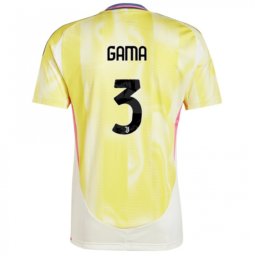 Heren Sara Gama #3 Zonnig Geel Uitshirt Uittenue 2024/25 T-Shirt