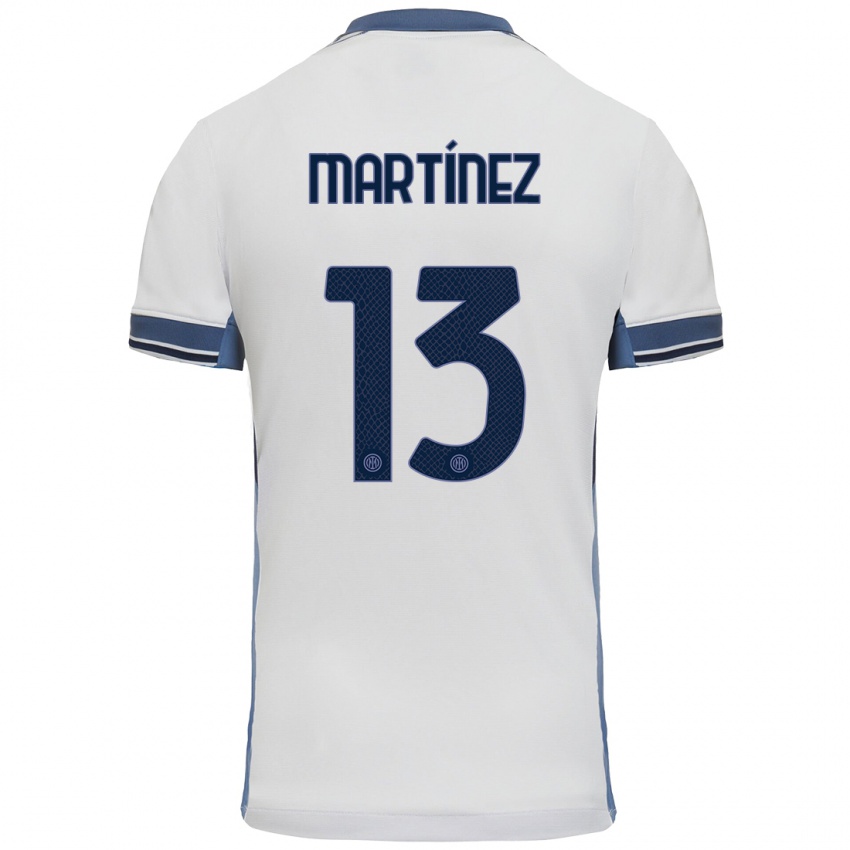 Heren Josep Martínez #13 Wit Grijs Uitshirt Uittenue 2024/25 T-Shirt