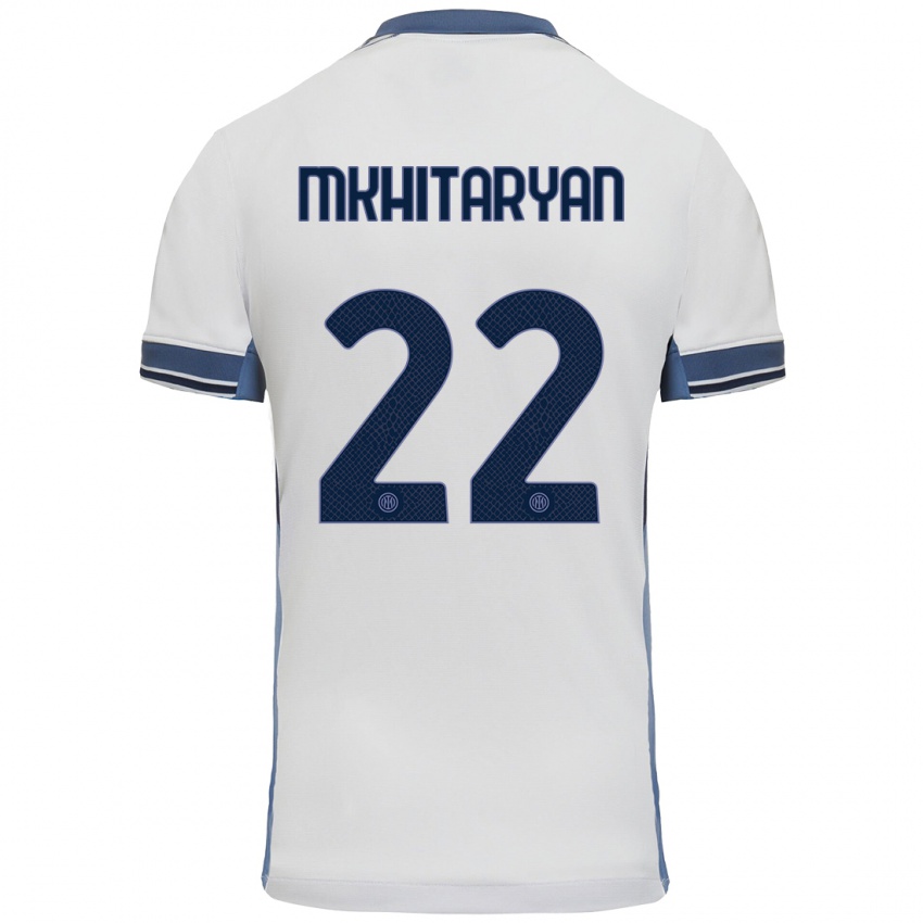 Heren Henrikh Mkhitaryan #22 Wit Grijs Uitshirt Uittenue 2024/25 T-Shirt