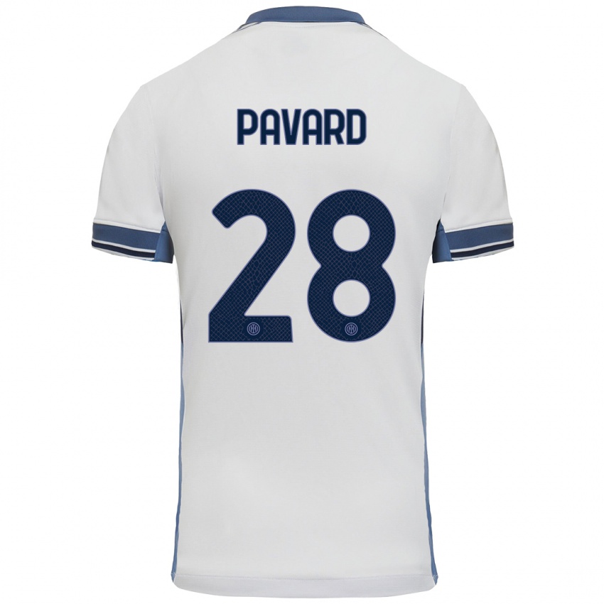 Heren Benjamin Pavard #28 Wit Grijs Uitshirt Uittenue 2024/25 T-Shirt