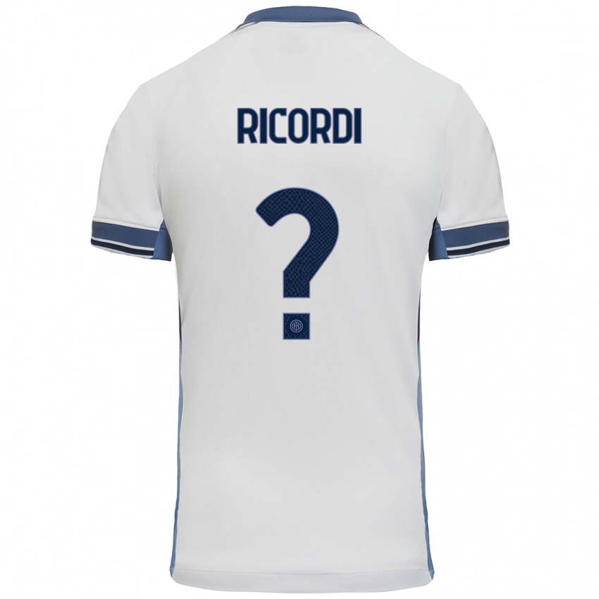 Heren Tommaso Ricordi #0 Wit Grijs Uitshirt Uittenue 2024/25 T-Shirt