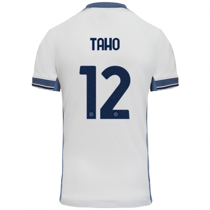 Heren Alain Taho #12 Wit Grijs Uitshirt Uittenue 2024/25 T-Shirt