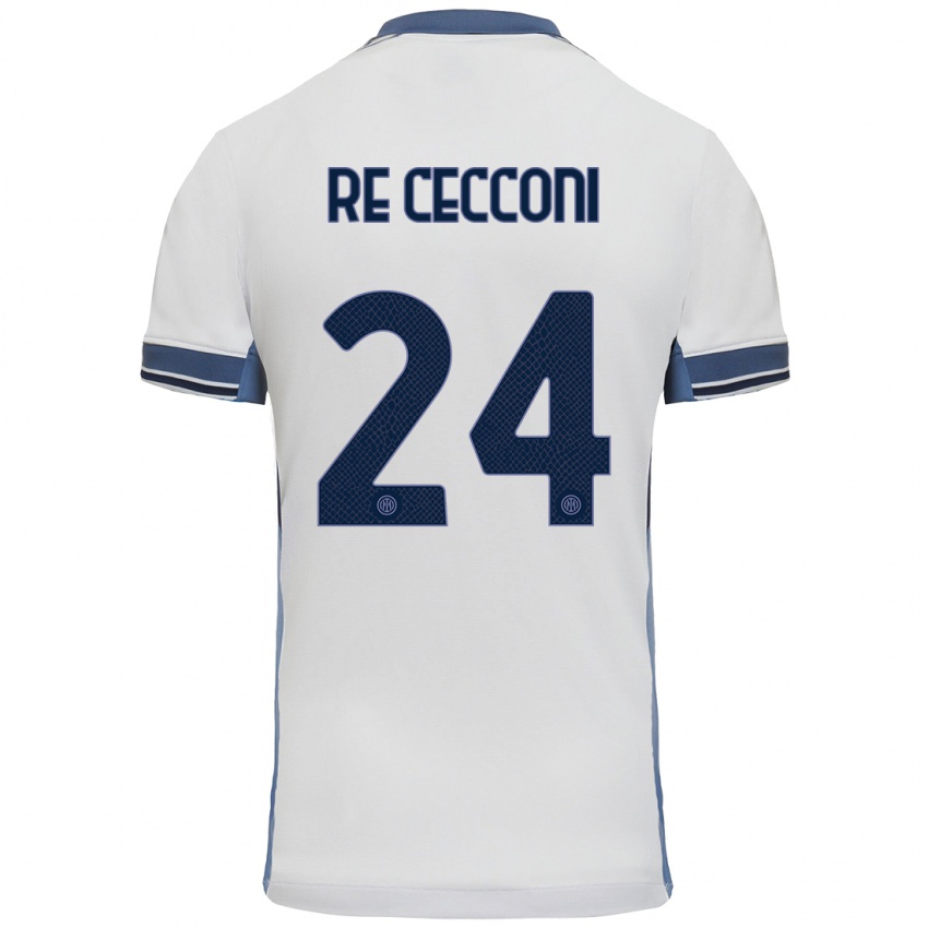 Heren Gabriele Re Cecconi #24 Wit Grijs Uitshirt Uittenue 2024/25 T-Shirt