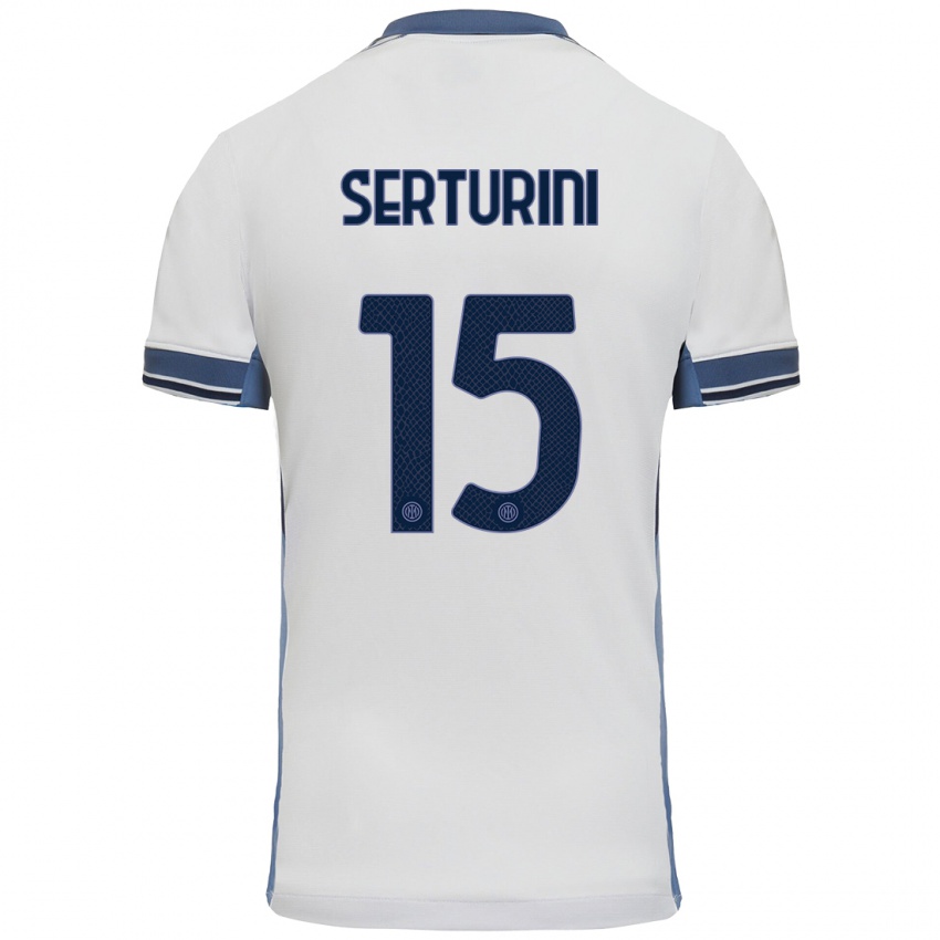 Heren Annamaria Serturini #15 Wit Grijs Uitshirt Uittenue 2024/25 T-Shirt