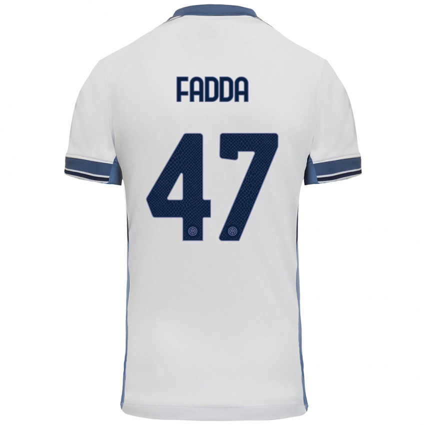 Heren Paola Fadda #47 Wit Grijs Uitshirt Uittenue 2024/25 T-Shirt