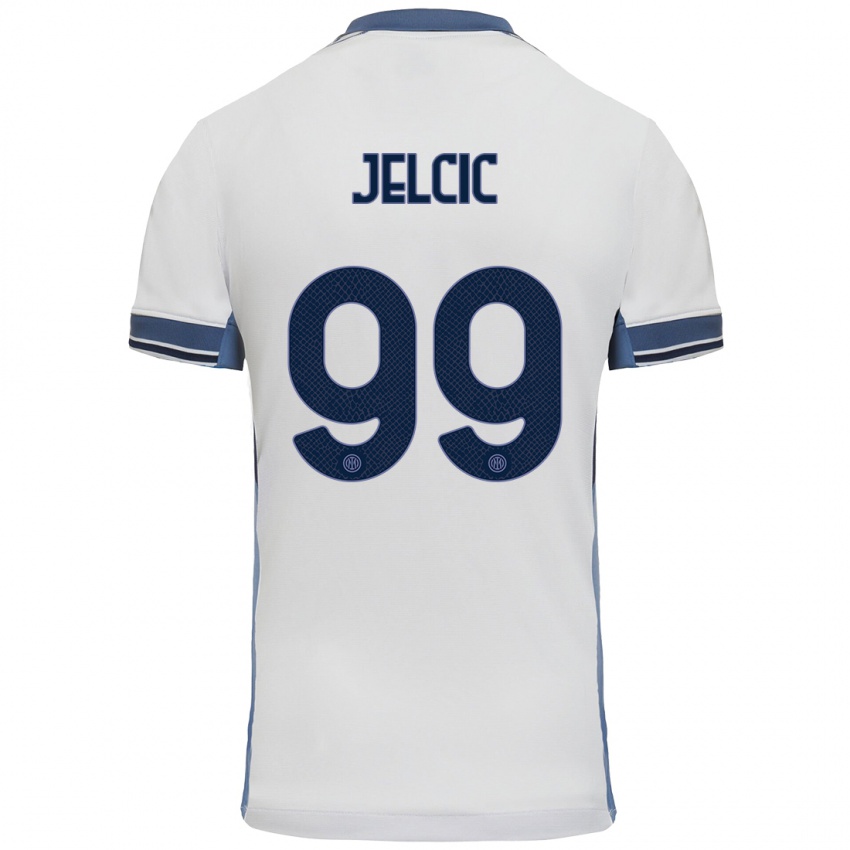 Heren Maja Jelčić #99 Wit Grijs Uitshirt Uittenue 2024/25 T-Shirt