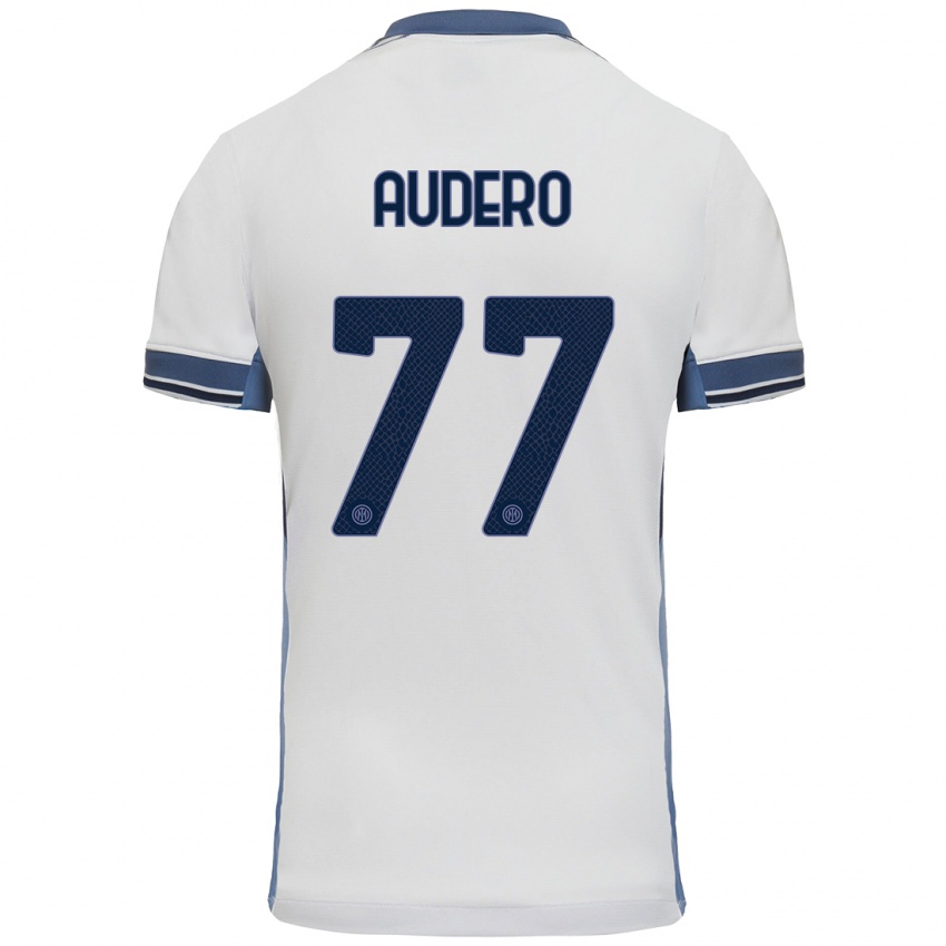 Heren Emil Audero #77 Wit Grijs Uitshirt Uittenue 2024/25 T-Shirt