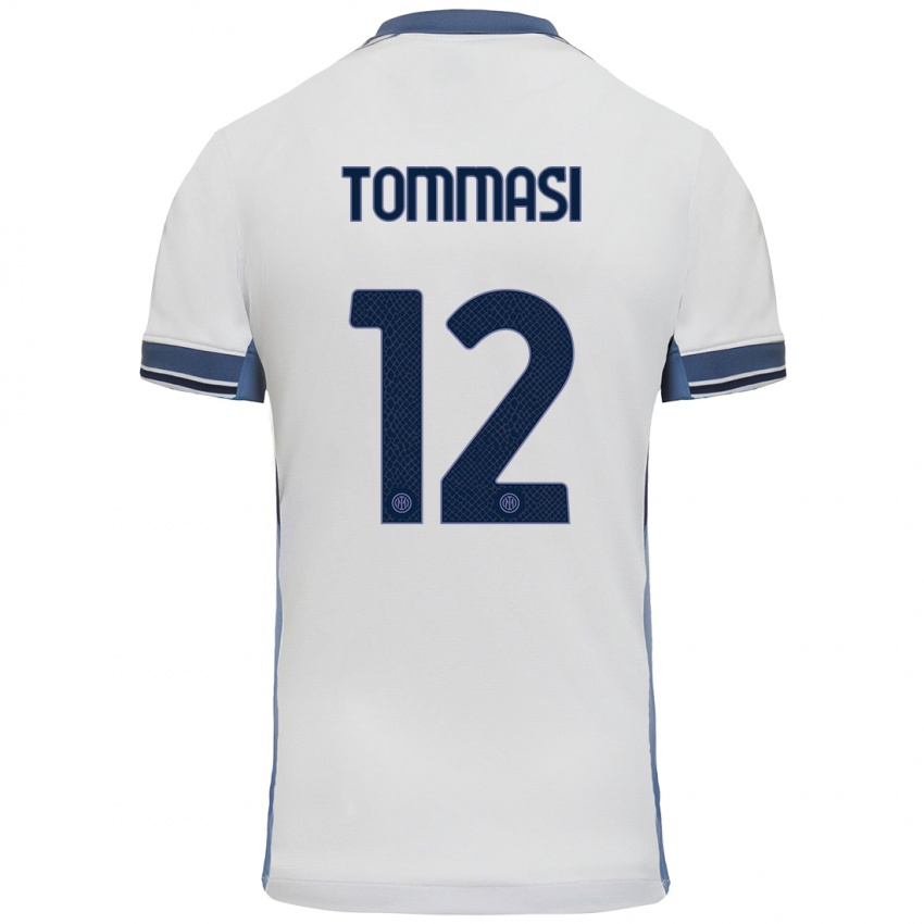 Heren Francesco Tommasi #12 Wit Grijs Uitshirt Uittenue 2024/25 T-Shirt