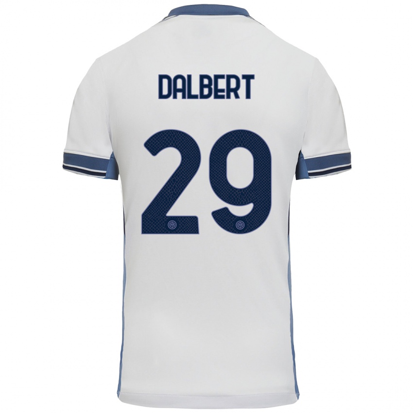 Heren Dalbert #29 Wit Grijs Uitshirt Uittenue 2024/25 T-Shirt