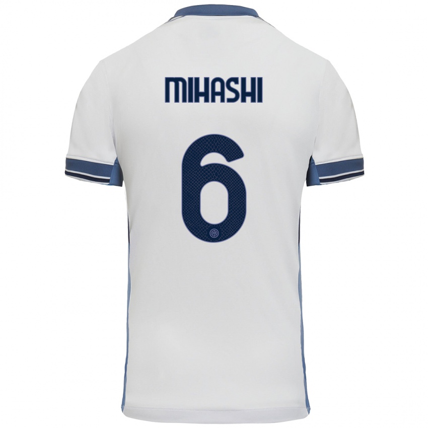 Heren Mana Mihashi #6 Wit Grijs Uitshirt Uittenue 2024/25 T-Shirt