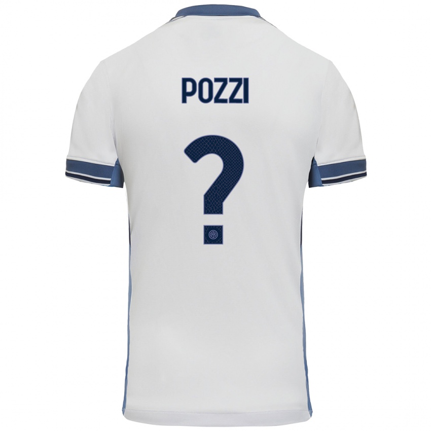 Heren Andrea Pozzi #0 Wit Grijs Uitshirt Uittenue 2024/25 T-Shirt