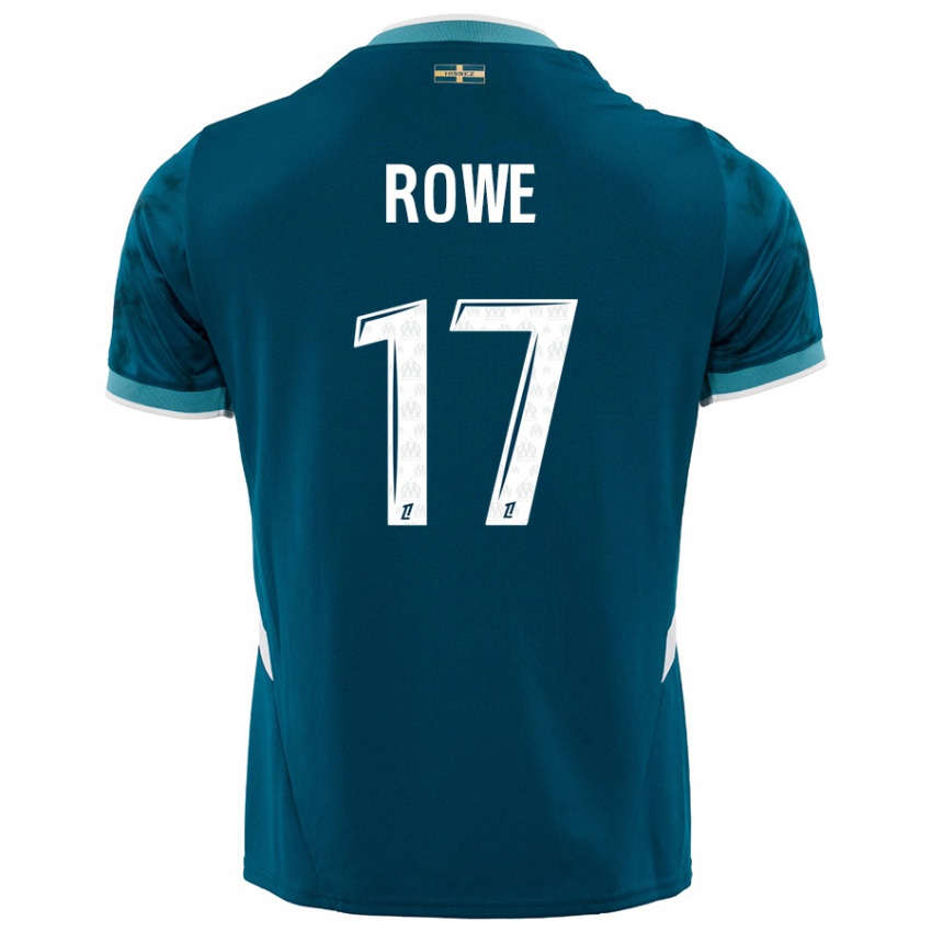 Heren Jonathan Rowe #17 Turkoois Blauw Uitshirt Uittenue 2024/25 T-Shirt