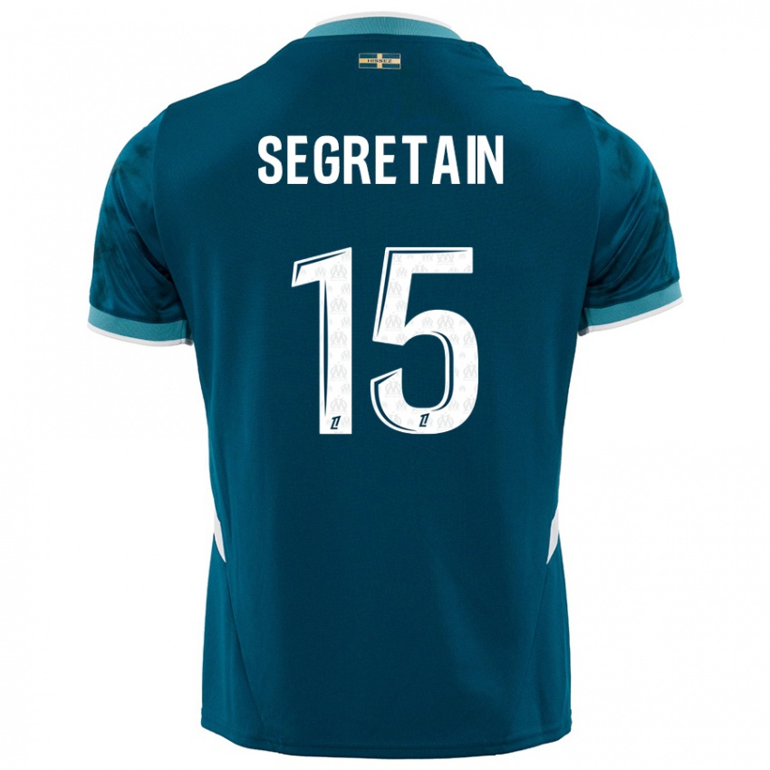 Heren Julie Ségrétain #15 Turkoois Blauw Uitshirt Uittenue 2024/25 T-Shirt